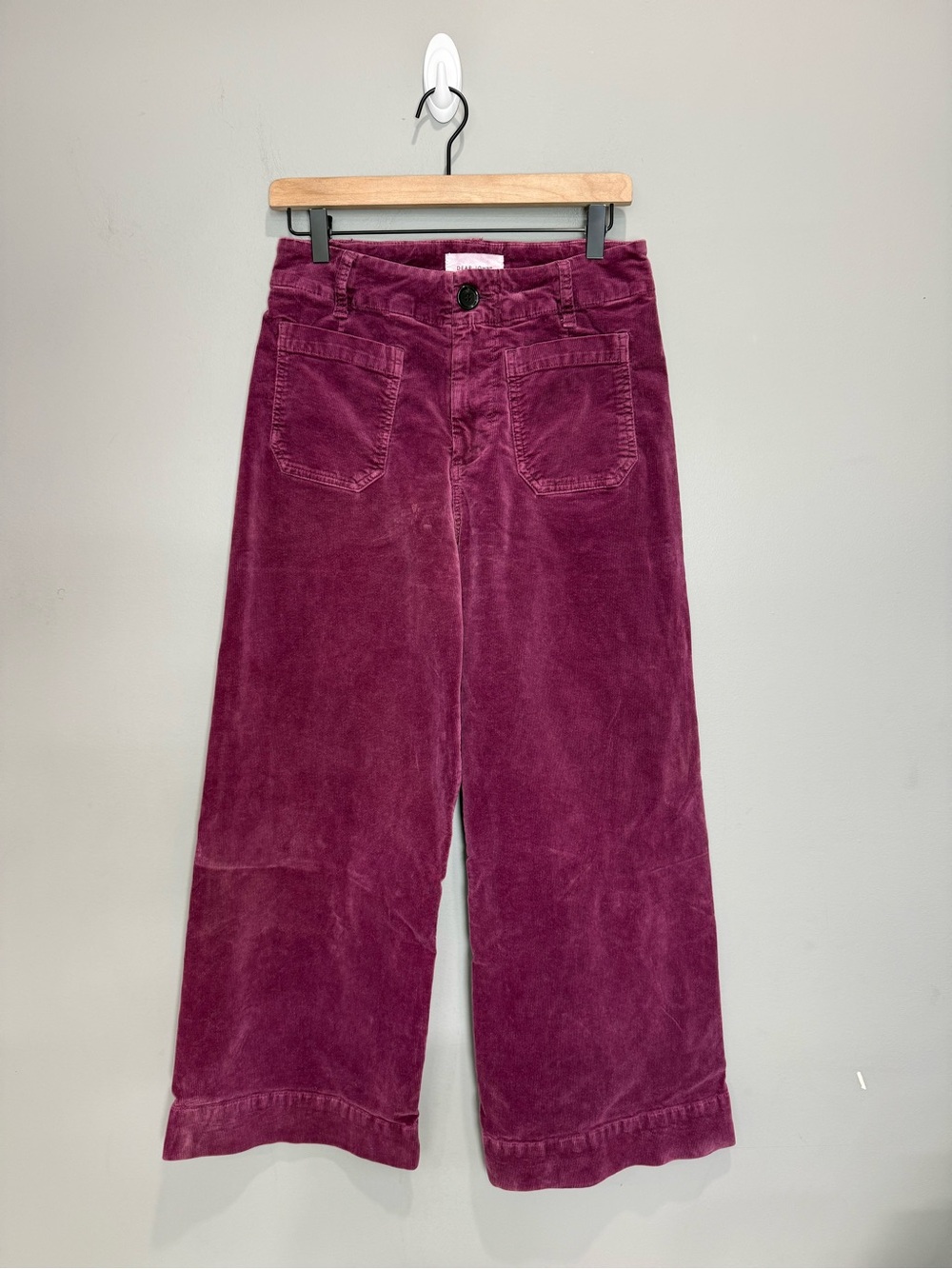 Dear John Audrey Corduroy Wide Leg Pants Purple Potion Size 29